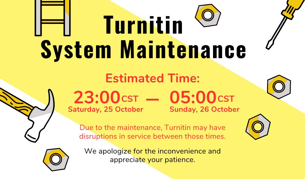 10/25 Turnitin system maintenance