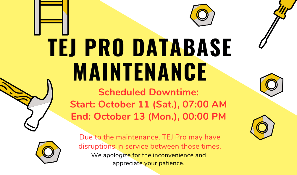 10/11 TEJ Pro system maintenance